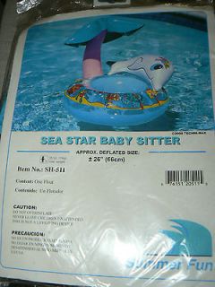 Sea Star Baby Float Inflatable Swimming Pool Tube Raft w/ Canopy  SH