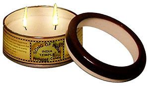 Song of India Temple Double Wick Candle (NEW, FRESH)