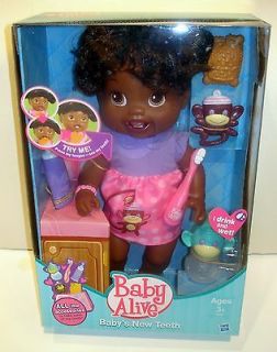 New Hasbro Baby Alive Babys New Teeth African American Baby Doll Play