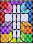 CHRIST IS LOVE~LARGE STAINGLASS PONY BEAD BANNER PATTERN ONLY