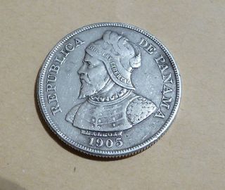 de Panama Silver Coin   50 cents   Cincuenta Centesimos de Balboa