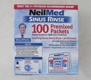 NeilMed Sinus Rinse 100 pk Natural Allergy Relief