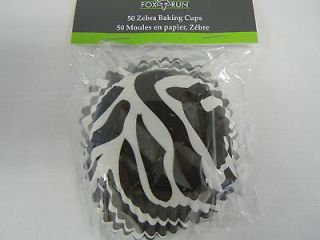 Fox Run Baking Cups Zebra print Regular Standard Muffin Cupcake Liners