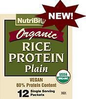 Organic Rice Protein Plain Nutribiotic 12 Packet