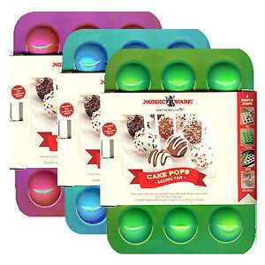 Nordic Ware Cake Pops Baking Pan With 24 Sticks & Recipe NEW IN