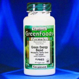Foods Energy Blend Pills Wheatgrass Barley Grass Alfalfa Phytonutrient