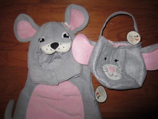 Pottery Barn Kids Puffy Mouse costume & treat bag 2 3 2T 3T