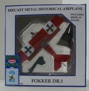 German Fokker DR.1 Tri Plane Red Baron 163 Historical Diecast Metal