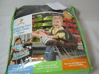 NEW Goldbug Shopping Cart and High Chair Cover Chocolate Blue Green