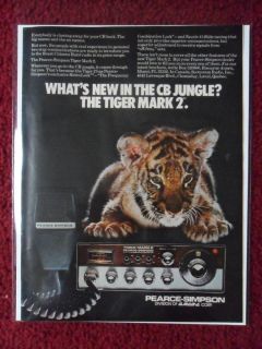 Print Ad Pearce Simpson Mark 2 CB Radio ~ Tiger Cub New in the Jungle