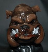 Cigar Bull Dog Hand Painted Shift Knob