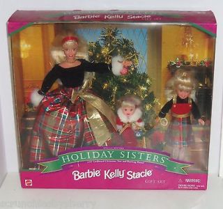 Kelly Stacie Barbie Doll Holiday Sister Christmas 1998 NRFB Gift Set