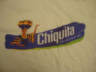 Chiquita Fresh Cut Fruit Banana Foods White T Shirt L