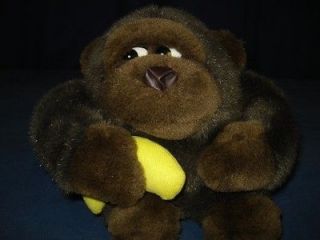 Round Gorilla Plush Banana Stuffed Monkey Ape Toy 4p10 Plushy Lovey
