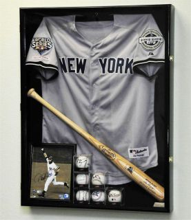 Deep Sports Jersey Shadow Box Display Case Cabinet Baseball Bat Balls