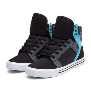SUPRA   SKYTOP   S18167   Skateboarding Shoes   BLACK/GREY/TUR Q WHITE