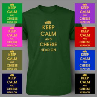 Keep Calm and Cheese Head Green Bay PACKERS Mens T Shirt