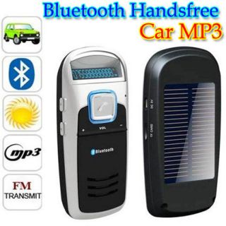 Solar Panel LCD Bluetooth Handsfree Car Kit FM  Player Speaker For