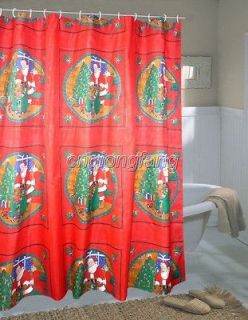Santa Claus Gift Picture Bathroom Fabric Shower Curtain cs253