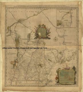 1787 LARGE WALL MAP NEW HAMPSHIRE LAKE CHAMPLAIN HUDSON