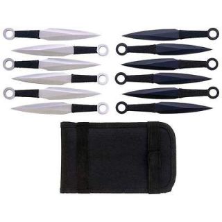 12 Piece Throwing Knife Set Sheath 12pc Stainless Competition 6 Black