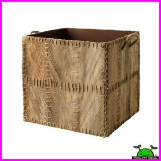 Ikea Handmade Basket Coconut Palm Leaf Home Decor Storage Box New