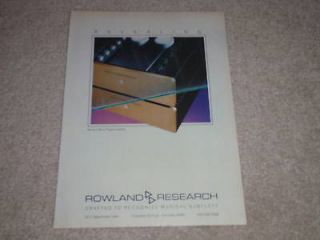 Jeff Rowland Model 3 Mono Amplifier Ad, 1987, RARE