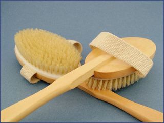 /Bristle Wooden DETACHABLE HEAD Bath/Shower Back/Body Brush/Scrubber