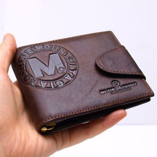 New slim Clutch Spring Money Clip Genuine Leather Wallets Purse/MJ9092