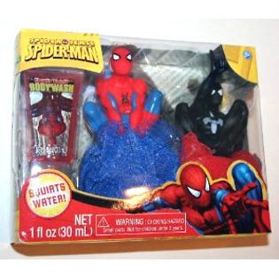 Spiderman Tub Time Friends 3pc Gift Set Bath Toy Body Wash NEW
