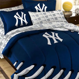 YANKEES Baseball TWIN BED IN BAG   MLB Laces Comforter Bedding Set