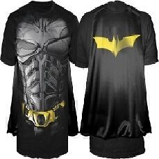 BATMAN DARK KNIGHT COSTUME WITH CAPE ADULT MENS DC COMICS T TEE SHIRT
