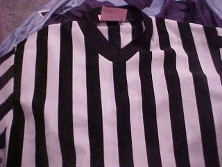 Basketball Referee Jersey v neck shirt adult Medium