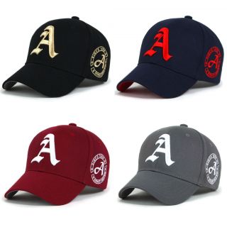 New cotton Mens hat letter A unisex Black hats baseball cap casual hat