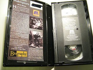 VHS Biography WILLIAM SHAKESPEARE Life of Drama A&E 1996 [Y29a]