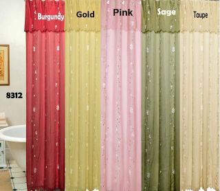 Creative Linens Daisy Fabric Shower Curtain FREE S&H