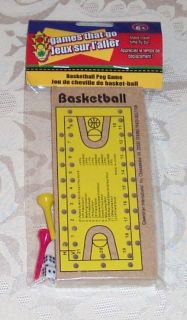 Wooden Travel BASKETBALL PEG GAME New in Package