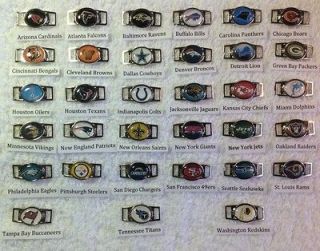 NFL Team   550 Paracord Oval Shoe Lace Charms (2) of your choice