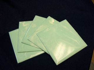 VINTAGE TILECREST PLASTIC BATHROOM 4 1/4 TILE SEAFOAM GREEN blue