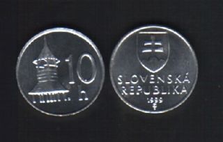 SLOVAKIA 10 HELLER KM17 1999 EURO BELFRY ZEMPLIN UNC 100 PCS COIN LOT