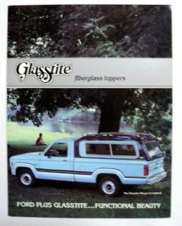 Ford c 1980 1985 Glasstite Fiberglass Toppers Truck Brochure