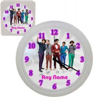 One Direction 1D Wall Clock + Alarm Any Name Gift