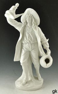 Antique Capo di Monte Porcelain Thirsty Man Figurine Italian c.1900s
