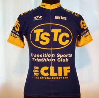 VOLER Cycling jersey mens L TSTC RACING 18 zipper blue & gold CYCLE