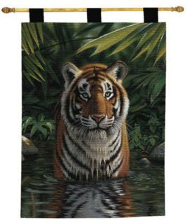 Tiger Pool Tapestry Wall Hanging ~ EXOTIC MAGNIFICENT