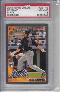 2010 Topps Update BLACK IKE DAVIS RC   PSA Graded Nr Mt 8   New York