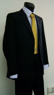 Ermenegildo Zegna Suit 46 R BLACK Cloth New Sartorial made in