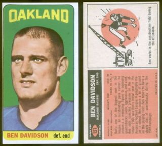 10688) 1965 Topps FB 137 (R) Ben Davidson Oakland NM