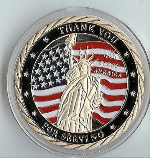 THANK YOU FOR SERVING SILVER COMMEMORATIVE CHALLENGE COIN MINT