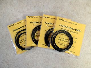 Heathkit Drive Belt Kit 4 Complete Sets, SB HW 100,101,102 FREE